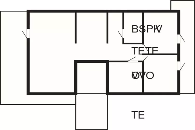Rustieke Strandhut in Rindby-By Traum-Plattegrond