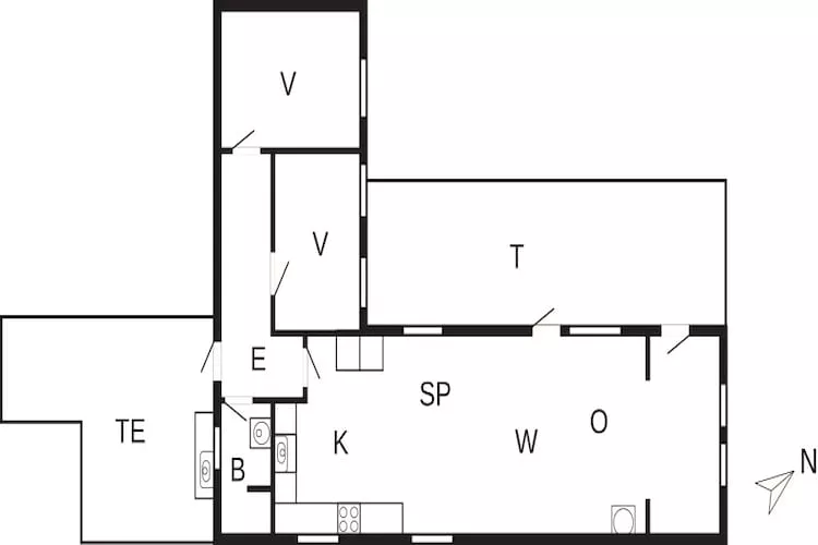 Moderne retraite nabij Sandholm -- By Traum Ferienwohnungen-Plattegrond