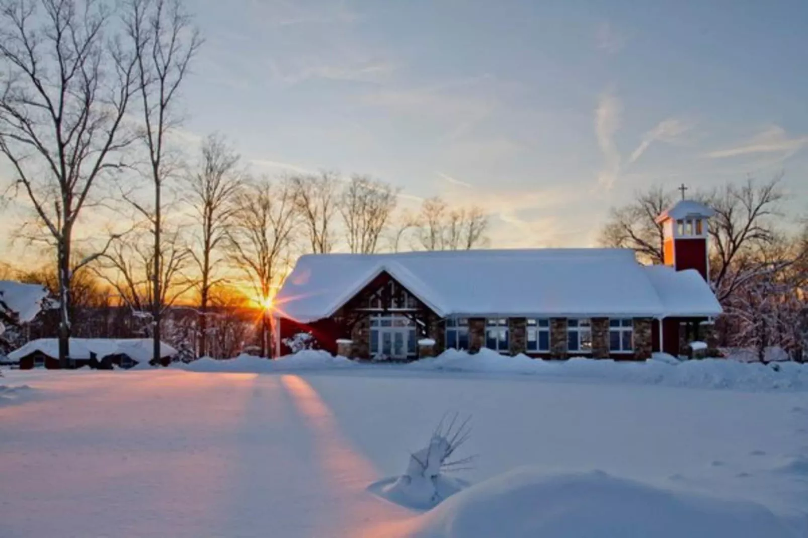 Haus Wasser-Gebied winter 5km