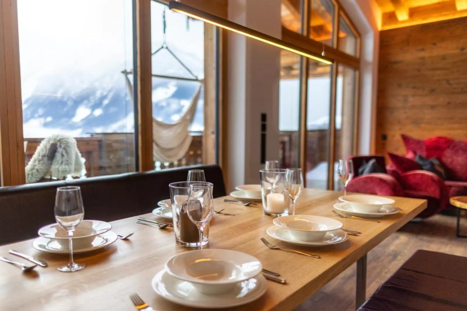Nationalpark Chalet Kristallwand-Eetkamer