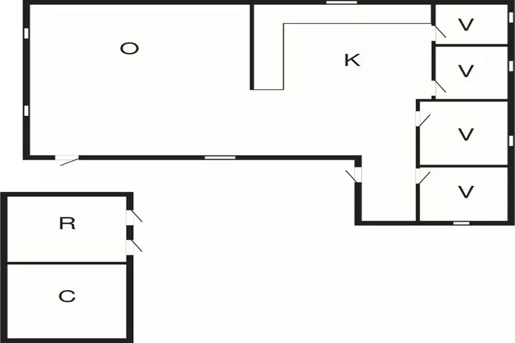 6 Personen vakantie huis in Hals-Plattegrond