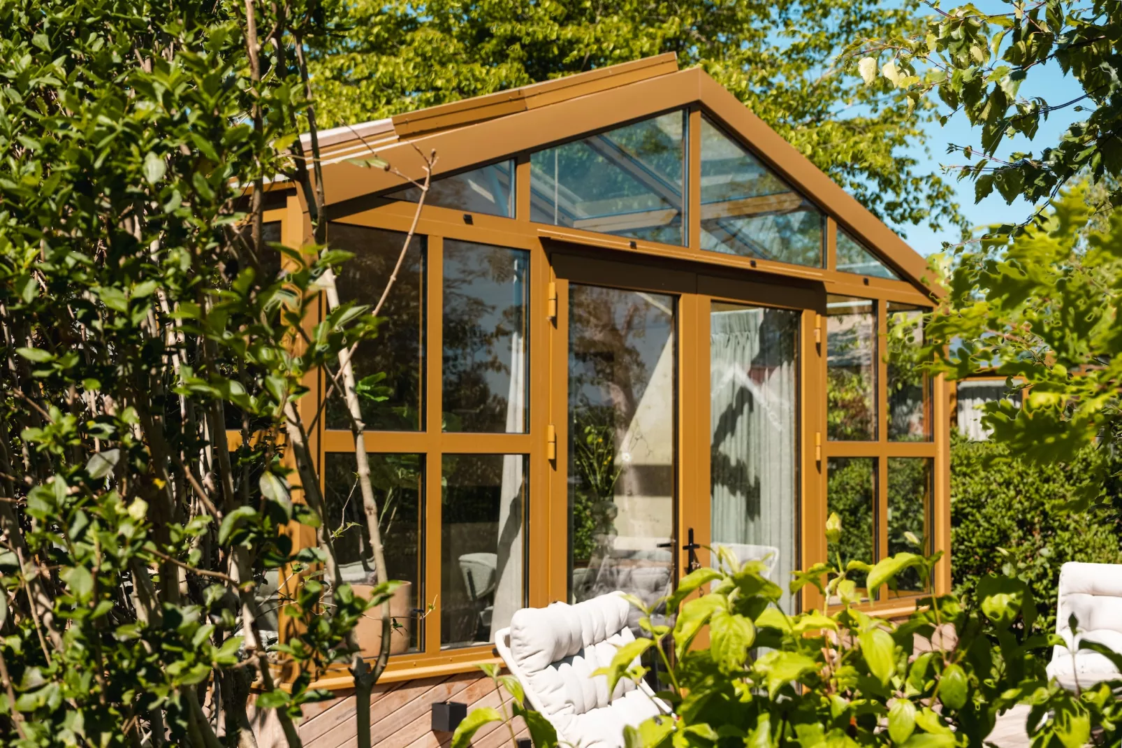 Large Green House 4 persoons-Buitenkant zomer