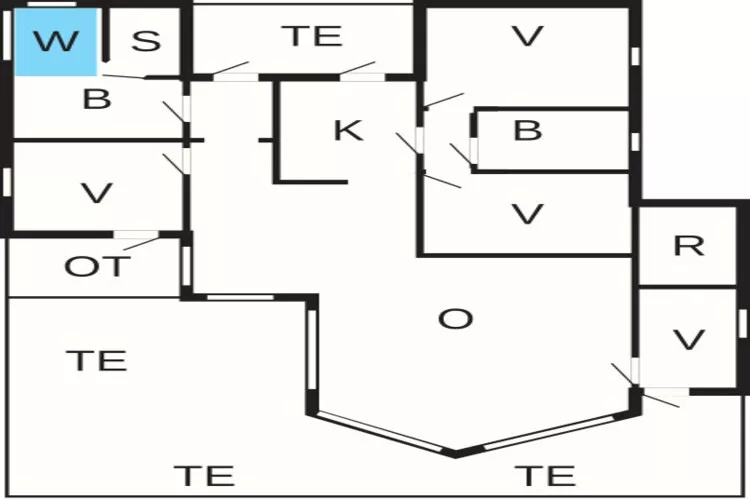 10 persoons vakantie huis in Løgstør-Plattegrond