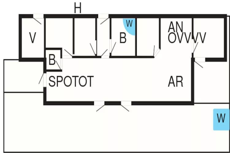 12 persoons vakantie huis in Ansager-Plattegrond