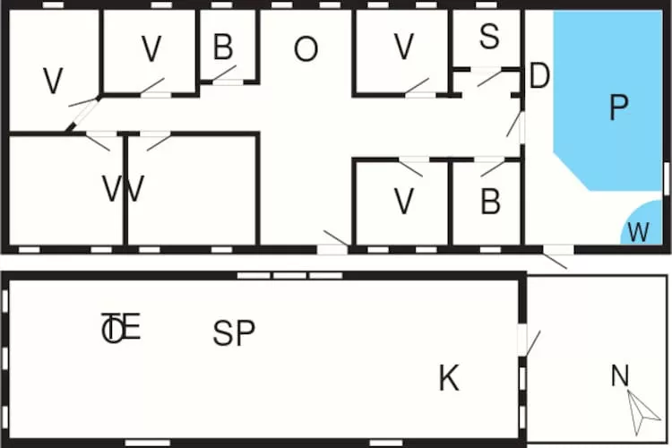 12 persoons vakantie huis in Lemvig-Plattegrond