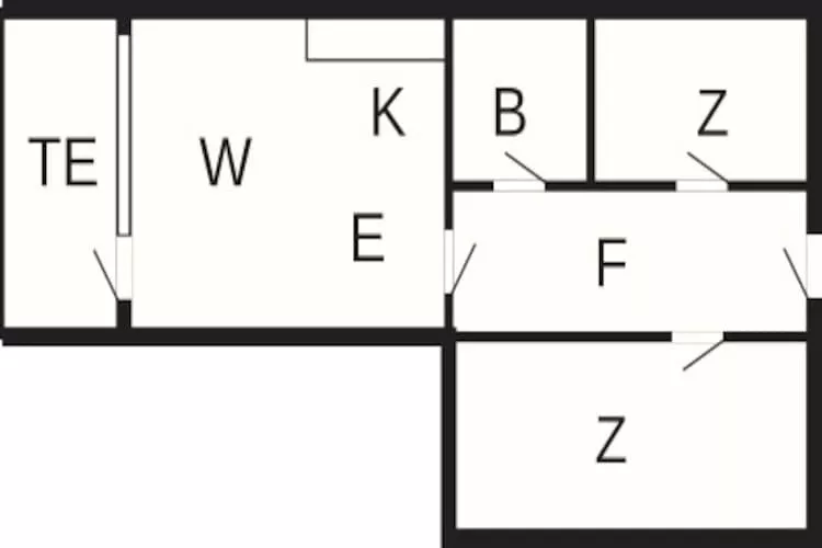 3 room,ground floor-Plattegrond