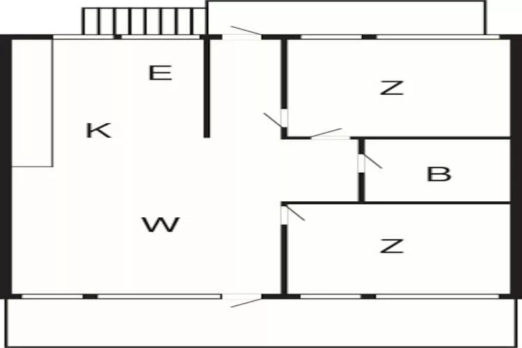 3 room,attached house-Plattegrond