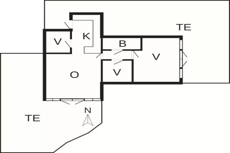 Modern Strandhuis -- By Traum Ferienwohnungen-Plattegrond