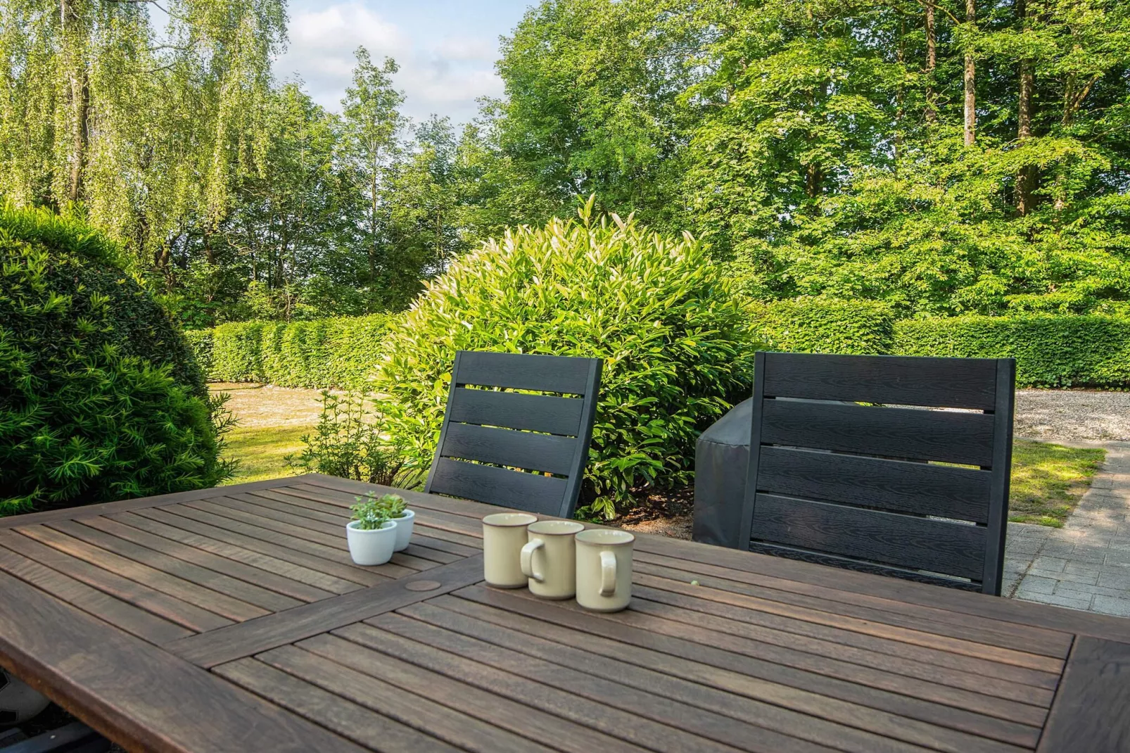 Familiehuisje met terras en gazon-Uitzicht