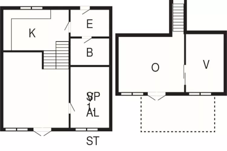 3 room,2 levels-Plattegrond