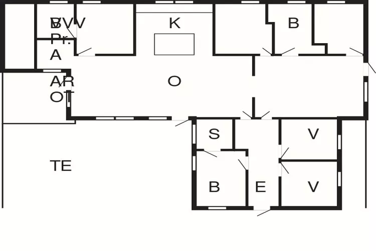 10 persoons vakantie huis in Blåvand-Plattegrond