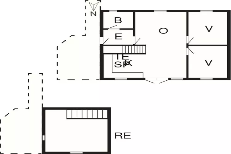 4 room,2+3 floor-Plattegrond