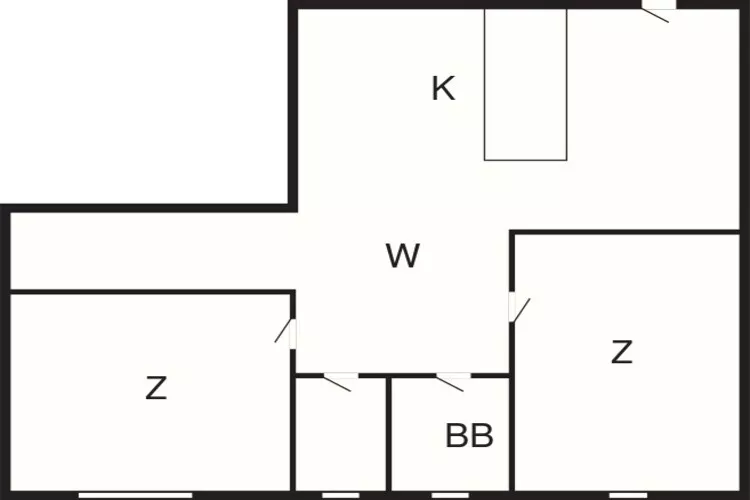 2 room,1.floor,Premium-Plattegrond