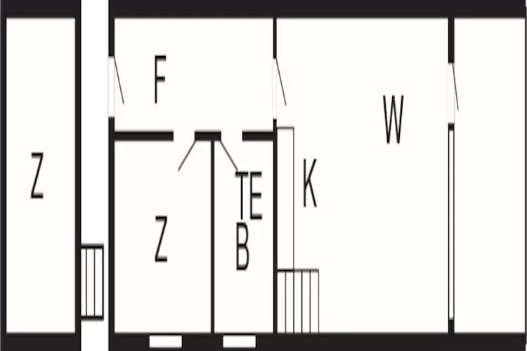 2½ room, 1 st floor-Plattegrond