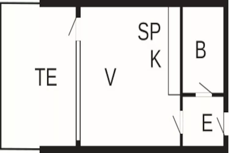 1 room,incl.electricity,Premium-Plattegrond