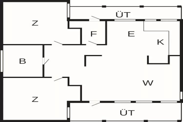 3 room w/fiordview,Premium-Plattegrond