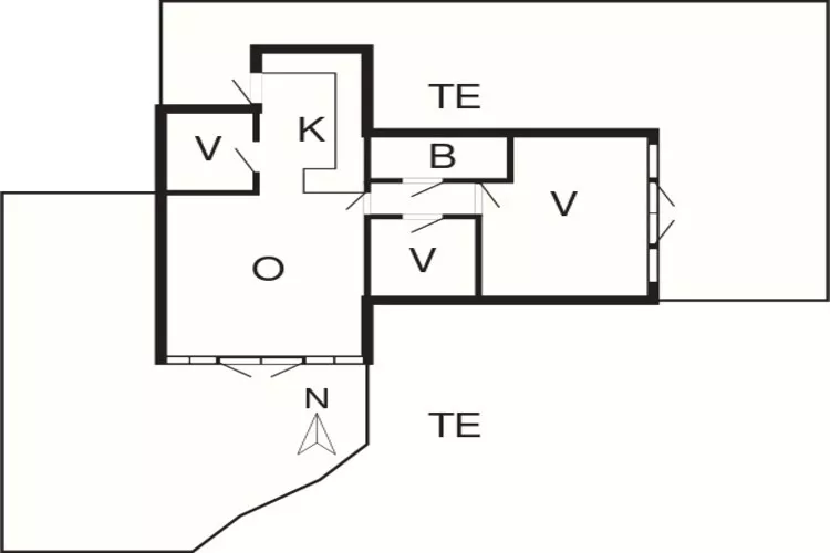Modern Strandhuis -- By Traum Ferienwohnungen-Plattegrond