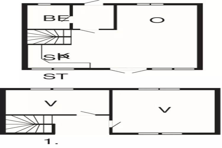 3 room,2 levels-Plattegrond