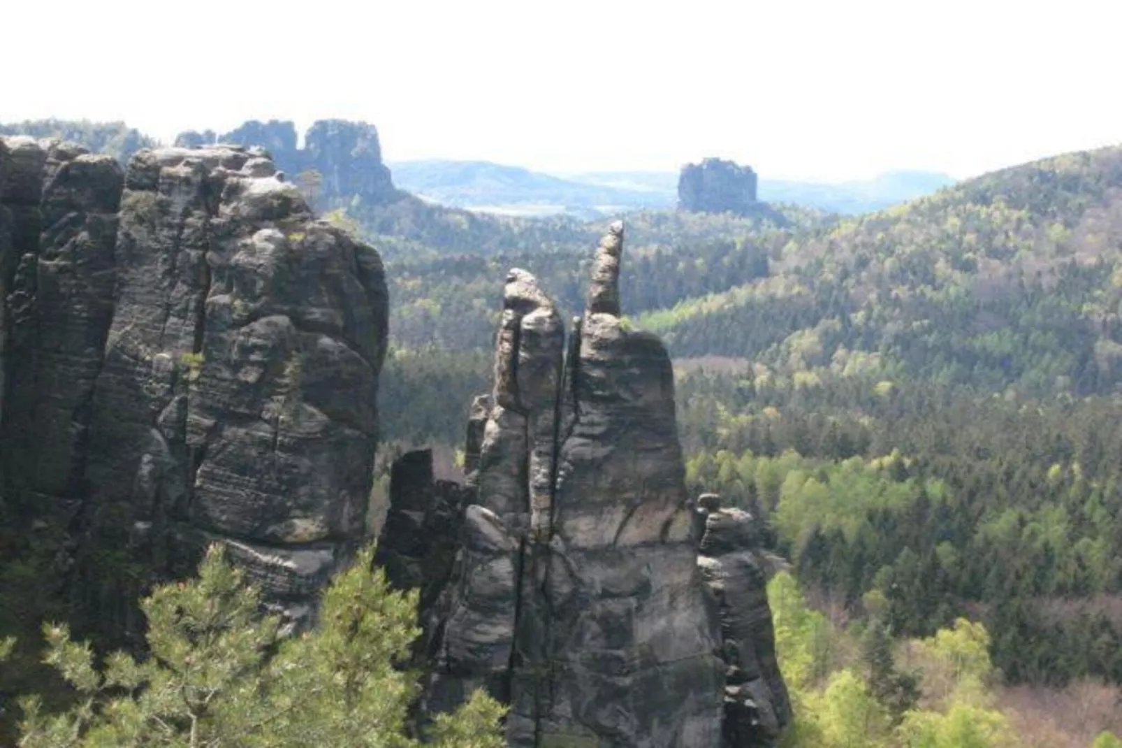 Sächsische Schweiz-Gebieden zomer 5km