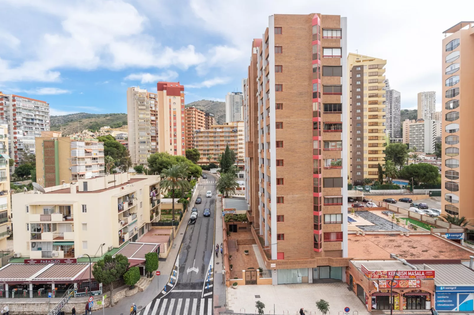 Benidorm-Gebieden zomer 1km