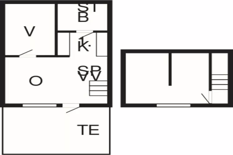 3 room,2 levels,Standard-Plattegrond