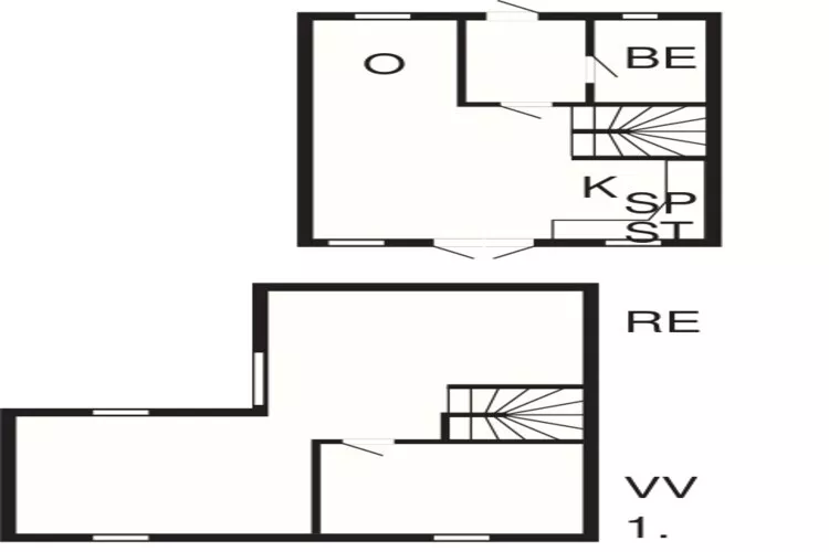 3 room,2 levels-Plattegrond