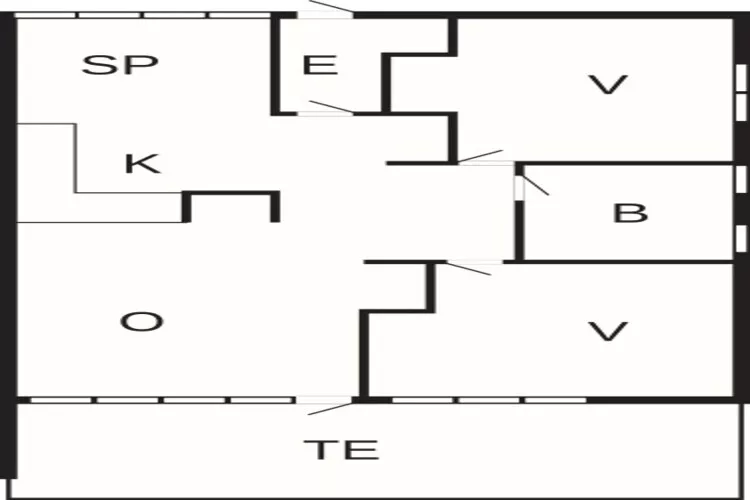 3 room,renovated-Plattegrond
