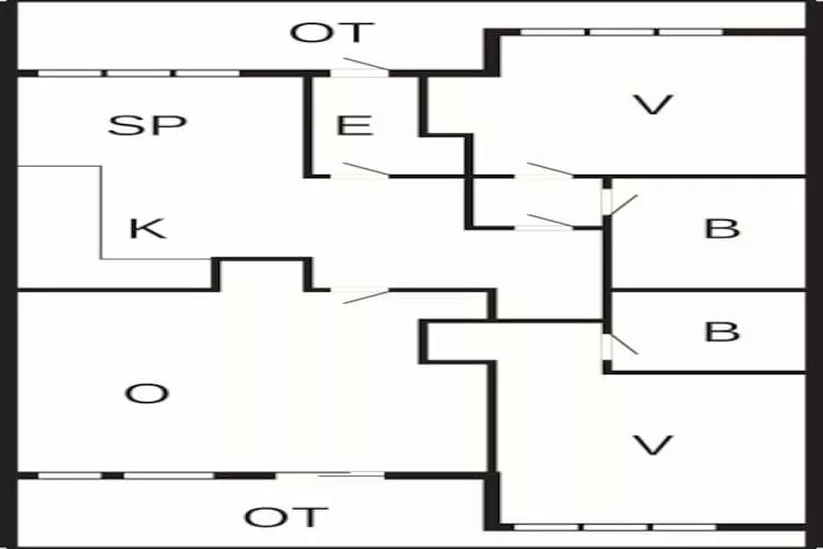 3 room,2 bathrooms-Plattegrond
