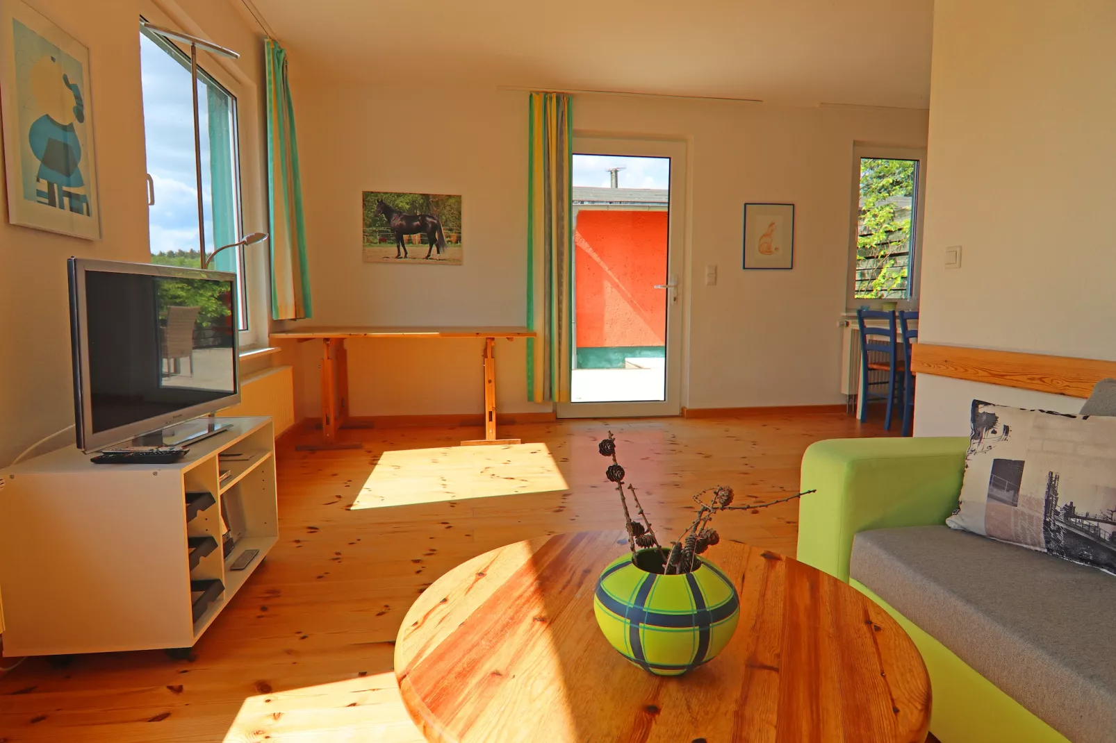 Ferienhäuser Inselblick / Ferienhaus 1 60 qm-Woonkamer
