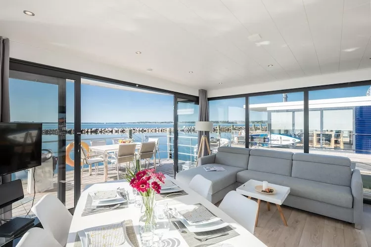 Hausboot Fjordblick / 6 Personen-Woonkamer