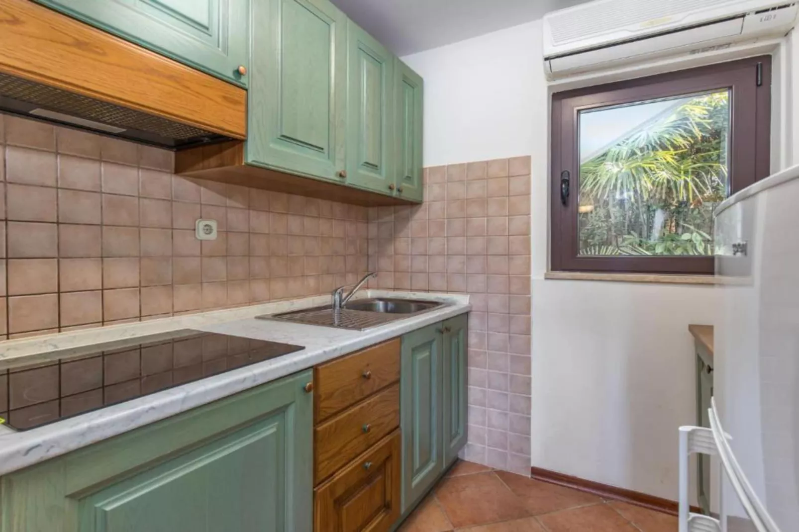 Apartment Villa Mirna - One Bedroom Apartment with Balcony and Garden View-Keuken