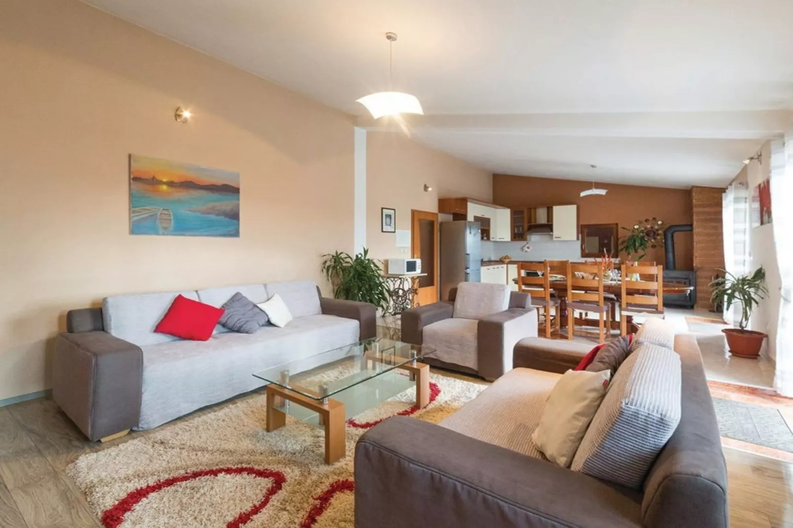 Mediterranean Stylish Villa with Pool in Kastel Stari - Six Bedroom Villa with Pool-Woonkamer