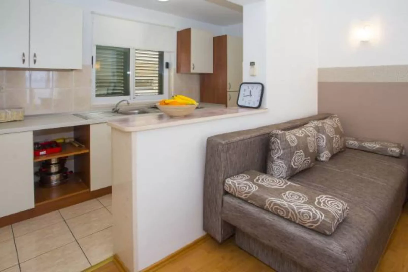 Sea View Apartments Lendic Podgora - Classic Studio Apartment with Terrace and Sea View-Keuken