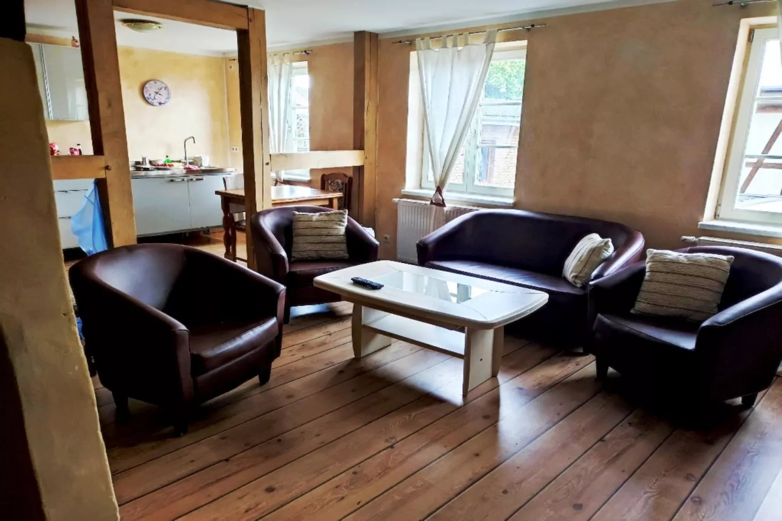 Ferienwohnung Kogge-Woonkamer