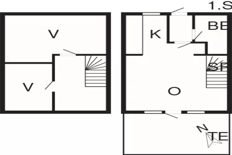 3 room,m/seaview.,2 levels-Plattegrond