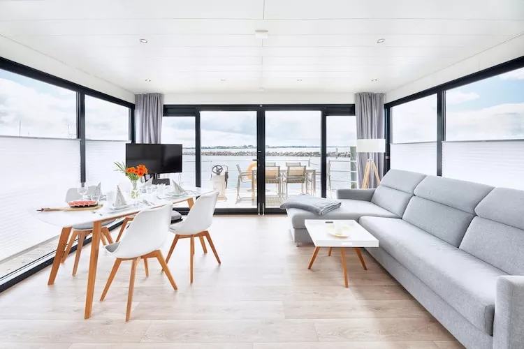 Hausboot Fjordblick / 5 Personen-Woonkamer