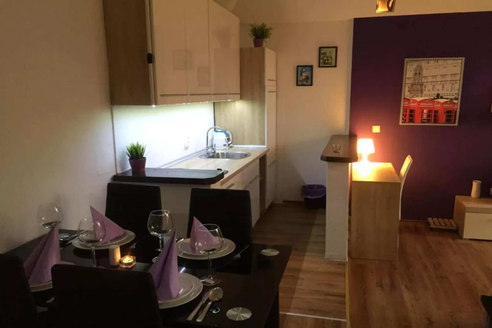 Villa Rubcic - One bedroom apartment with terrace (5)-Keuken