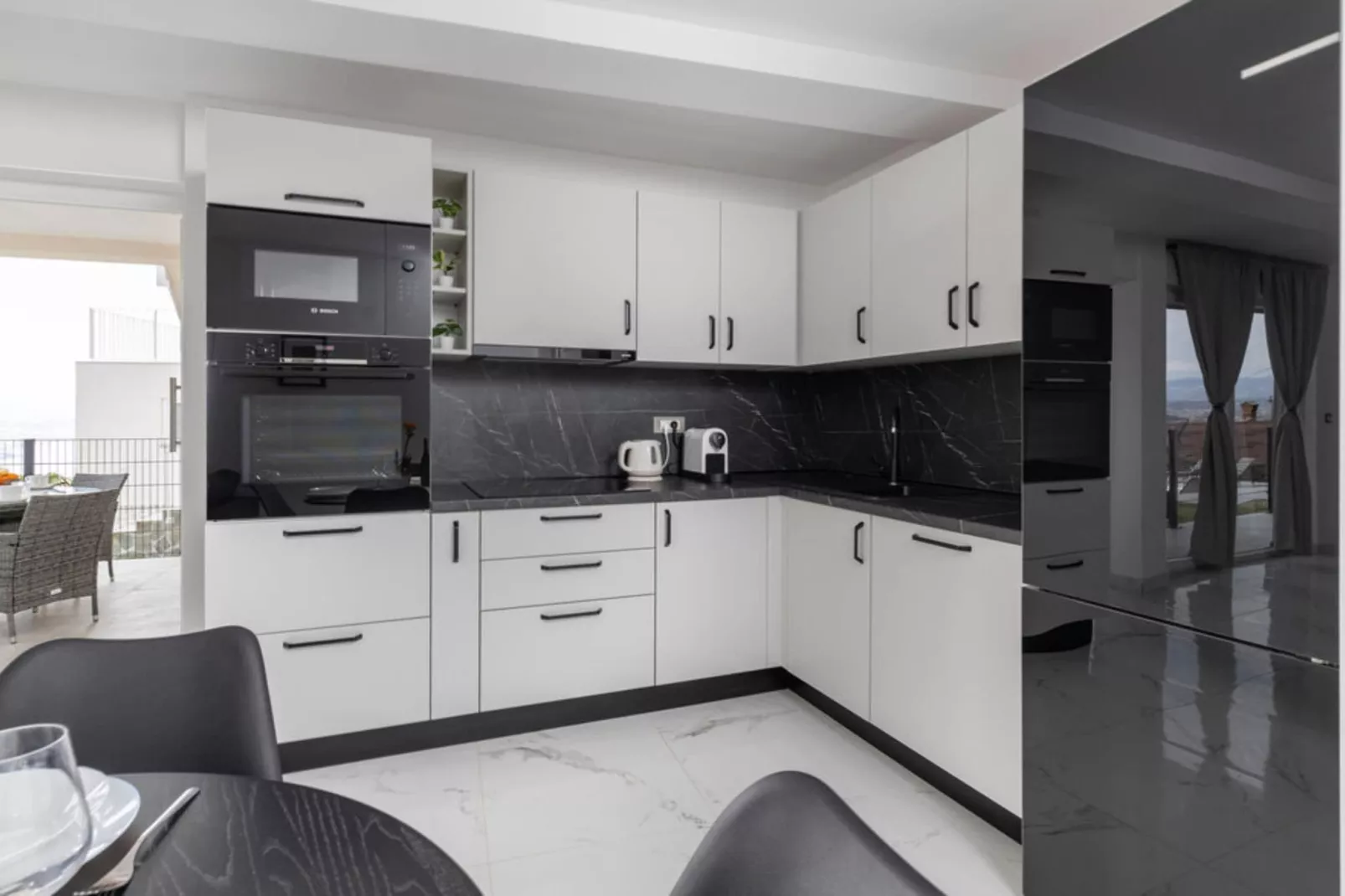 Apartments Bregha - One Bedrom Apartment with Terrace-Keuken