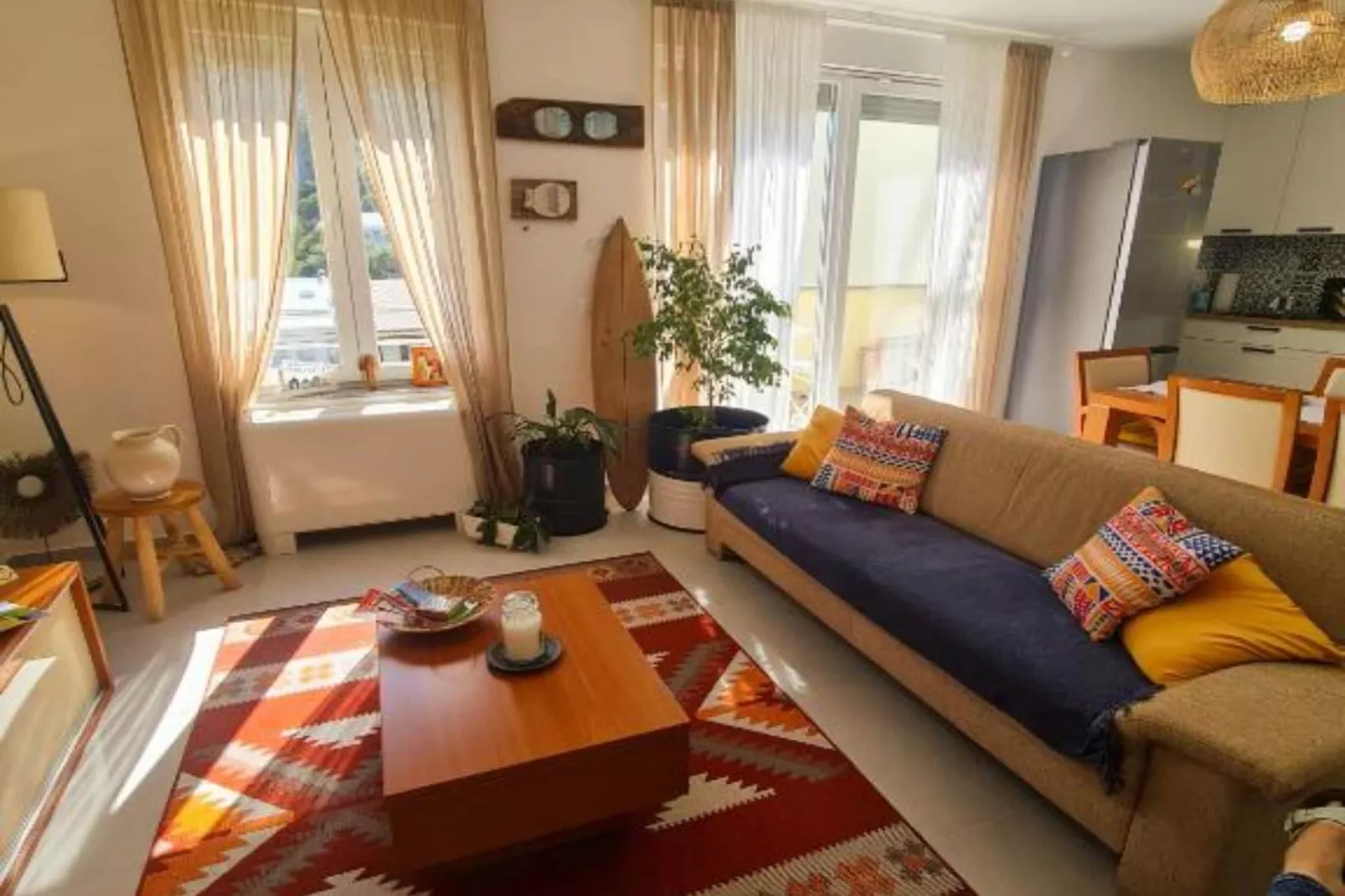 Apartment Torre Senj - Two Bedroom Apartment with Balcony and Mountain  View-Woonkamer