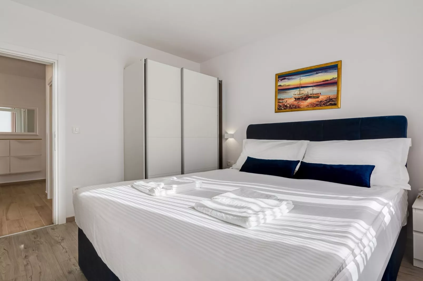 Exclusive Vodice Apartments - Penthouse Apartment with Balcony A6-Slaapkamer