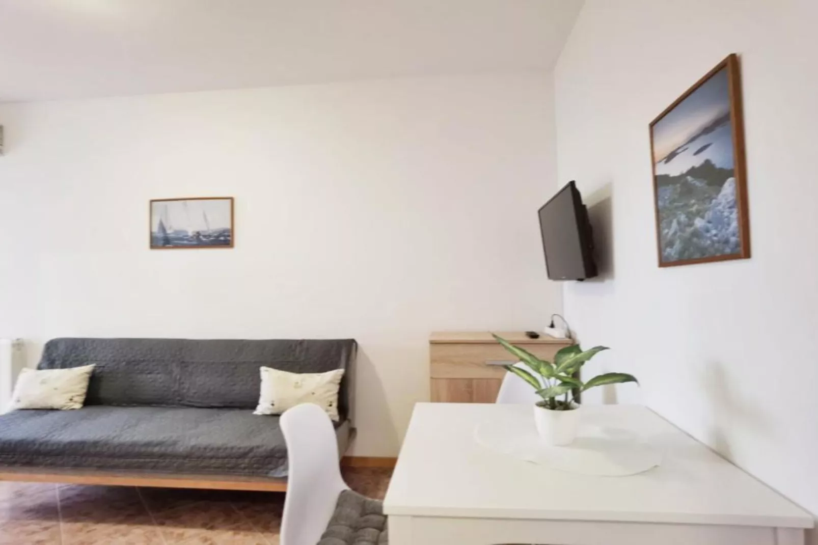 Villa Sanja -  One Bedroom Apartment with Balcony and Sea View 1-Woonkamer