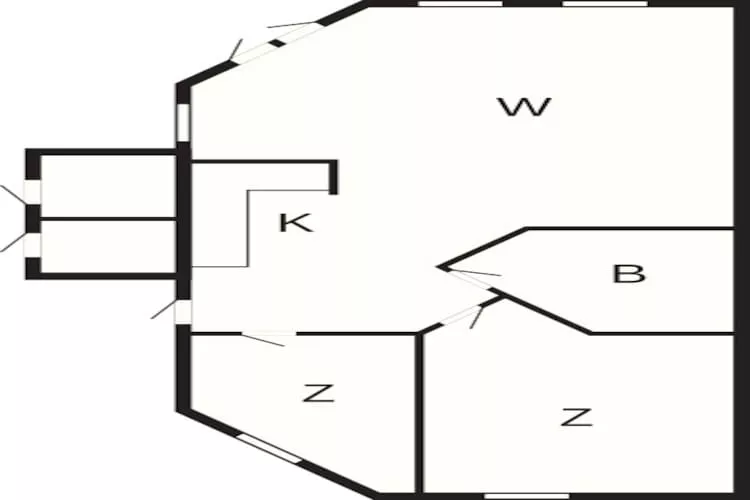 3 room,ground floor-Plattegrond