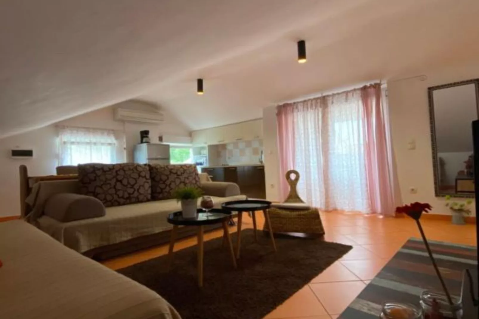 Apartments Lara Rab - Two Bedroom Apartment with Loggia-Woonkamer