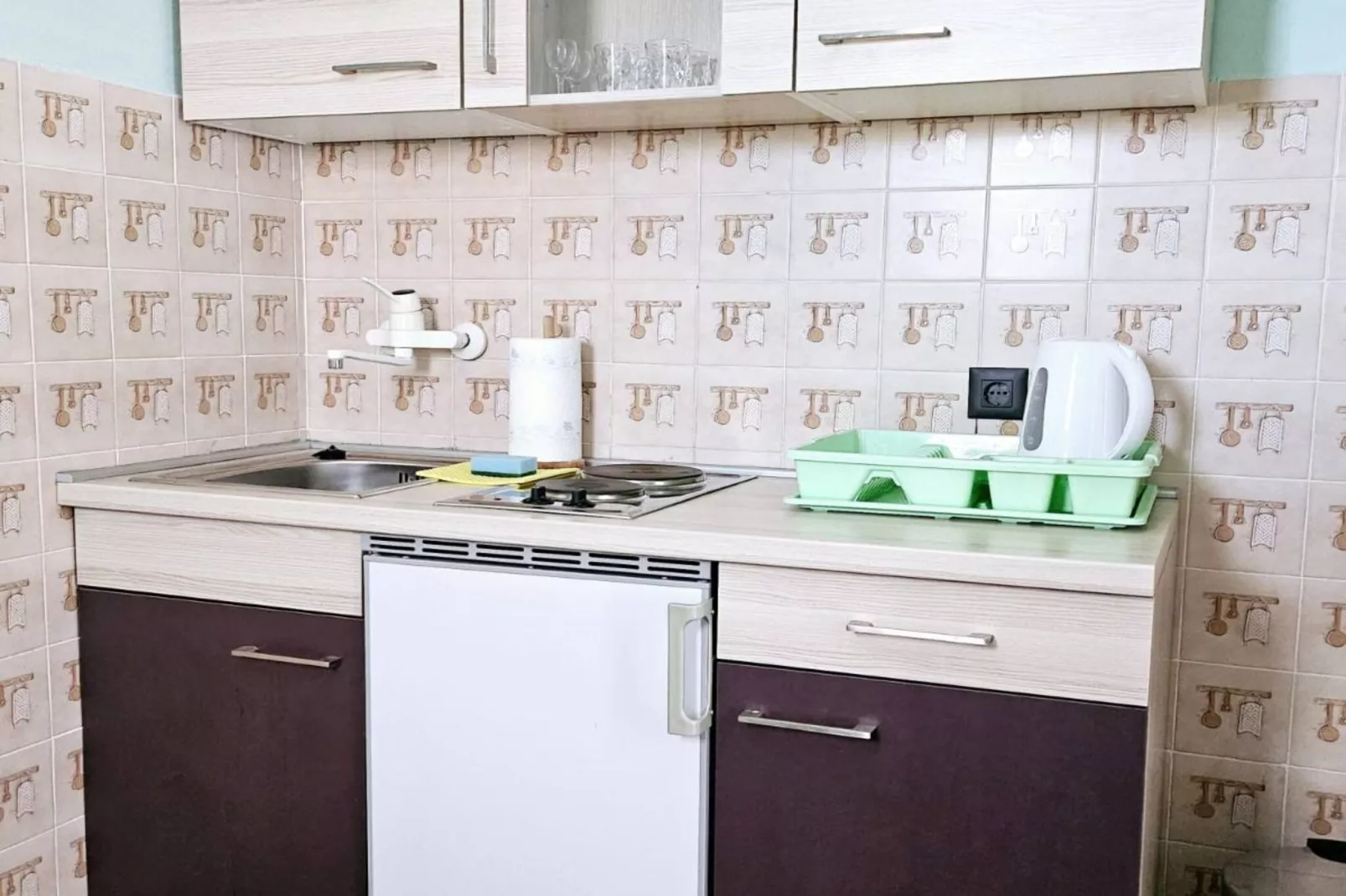 Apartments Željka - Studio Apartment with Terrace with Sea View (6)-Keuken