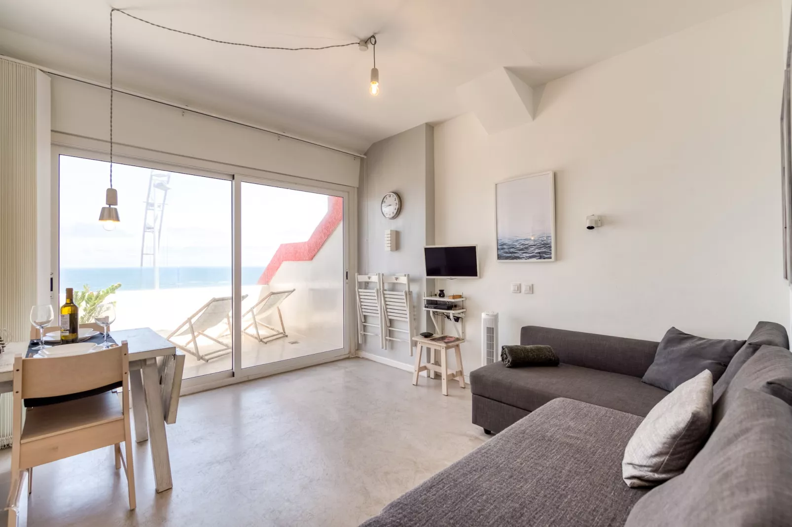 Nice beach views with terrace By CanariasGetaway-Woonkamer