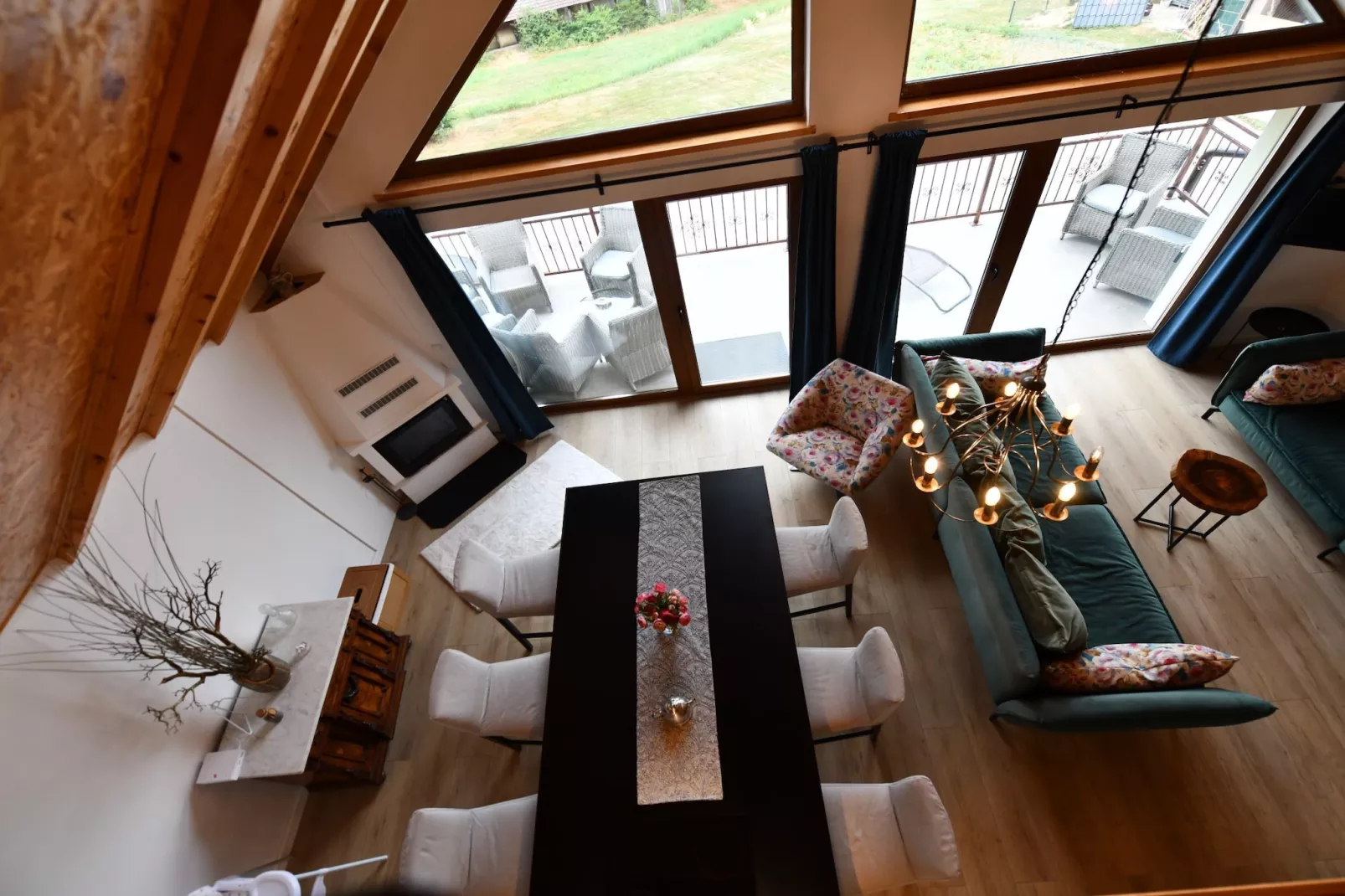 Plivanje u zalazak sunca - Three Bedroom House-Woonkamer