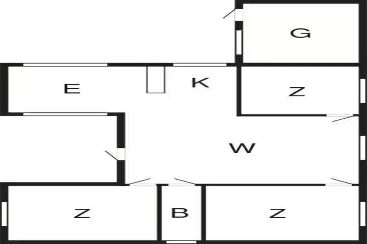 Familiehuisje met terras en gazon-Plattegrond
