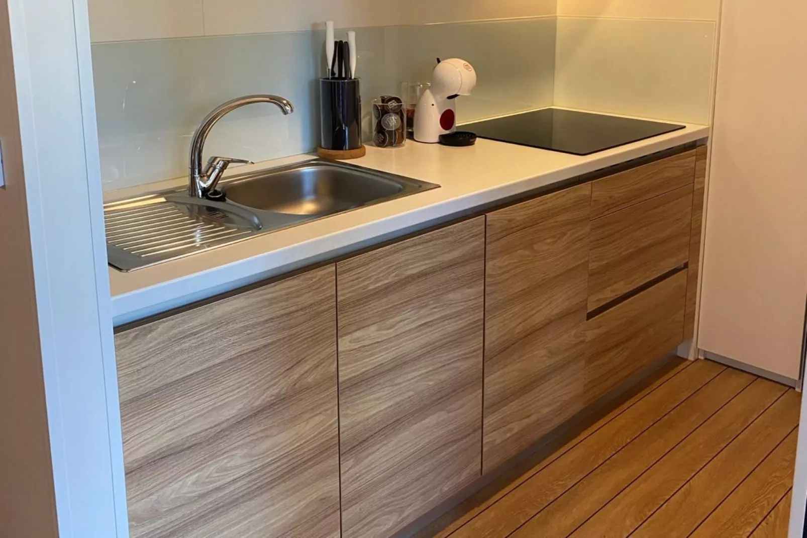 Oliva Mobile Home Camping Park Soline - Two bedroom mobile home with Terrace-Keuken