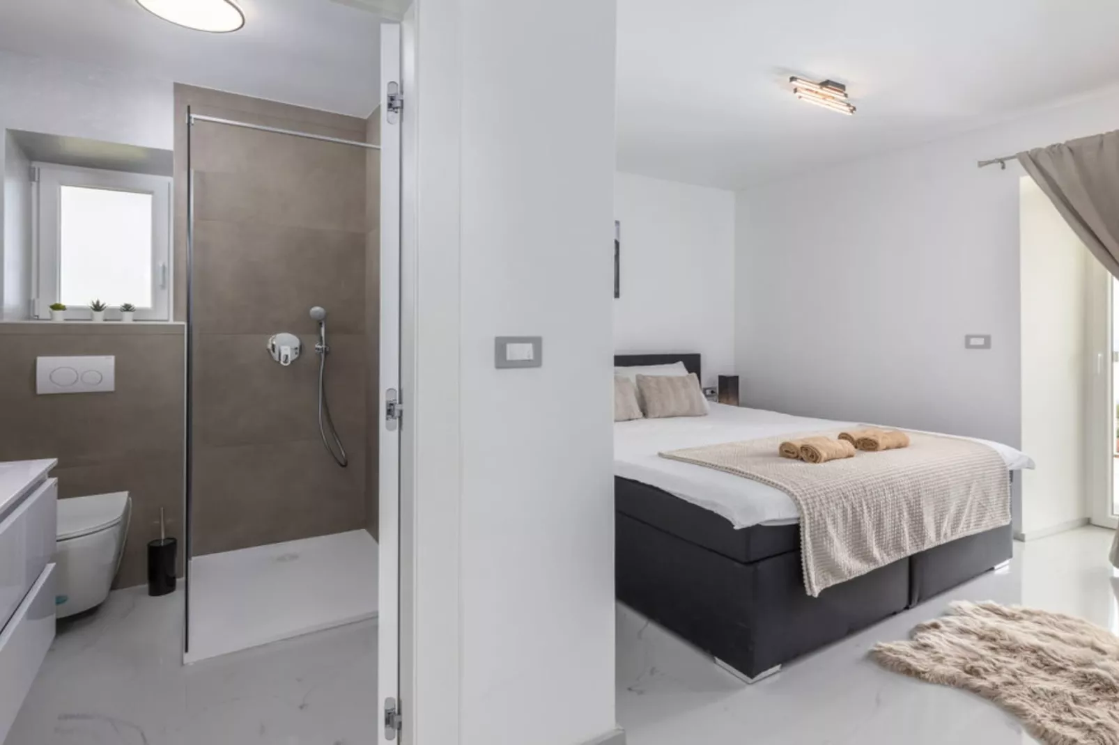 Apartments Bregha - Three Bedroom Apartment with Terrace-Slaapkamer