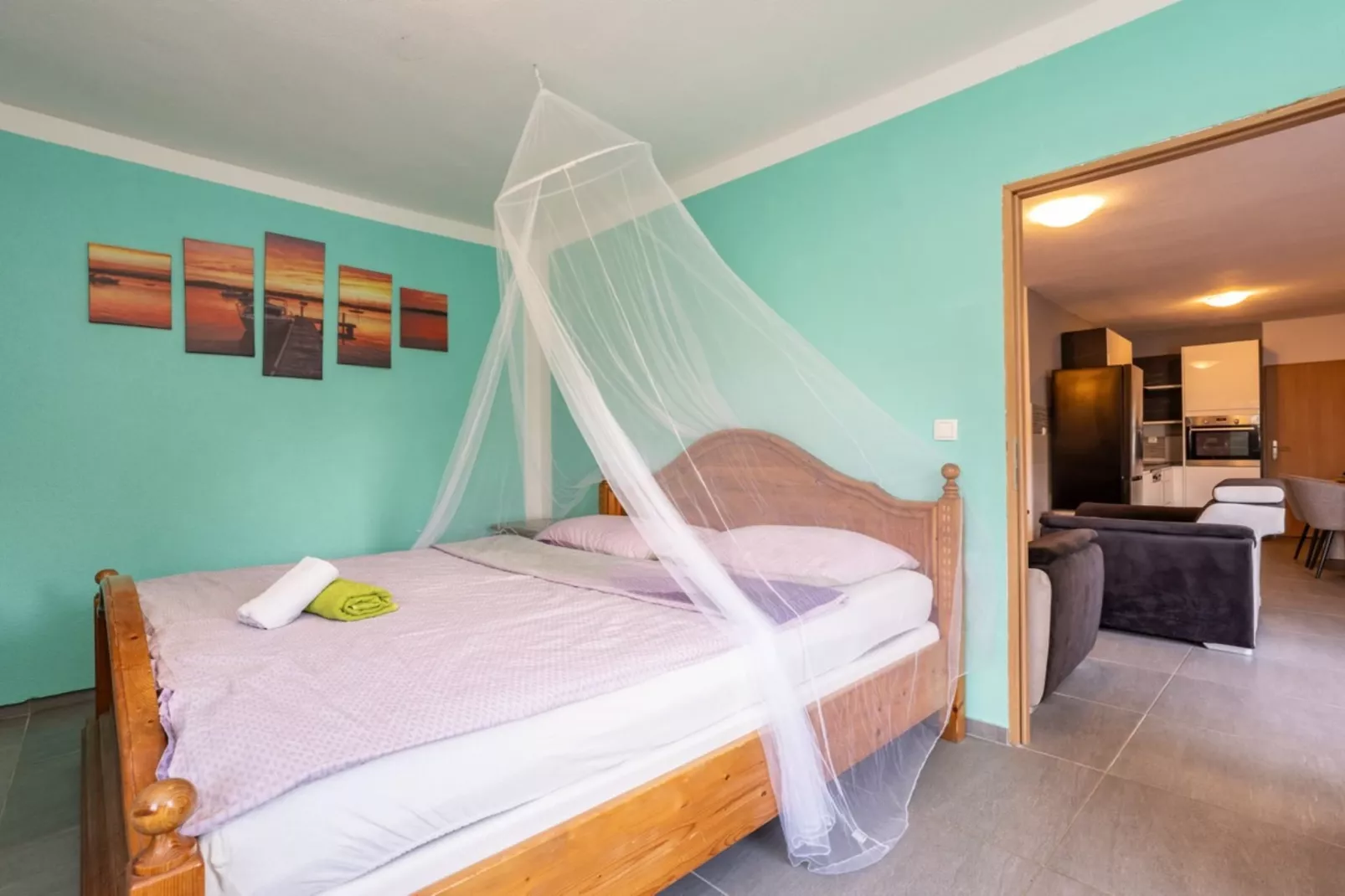 Apartments Robi & Kristina - One Bedroom Apartment with Sea View A4-Slaapkamer
